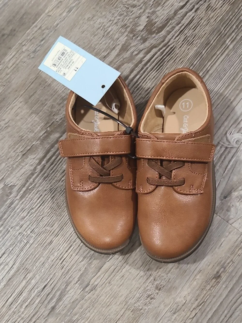 Cat & Jack Miles Dress Shoes Cognac Size 11
